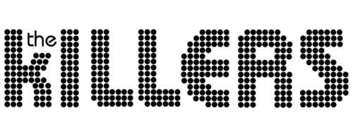 the killers logo in black dots over transparent background
